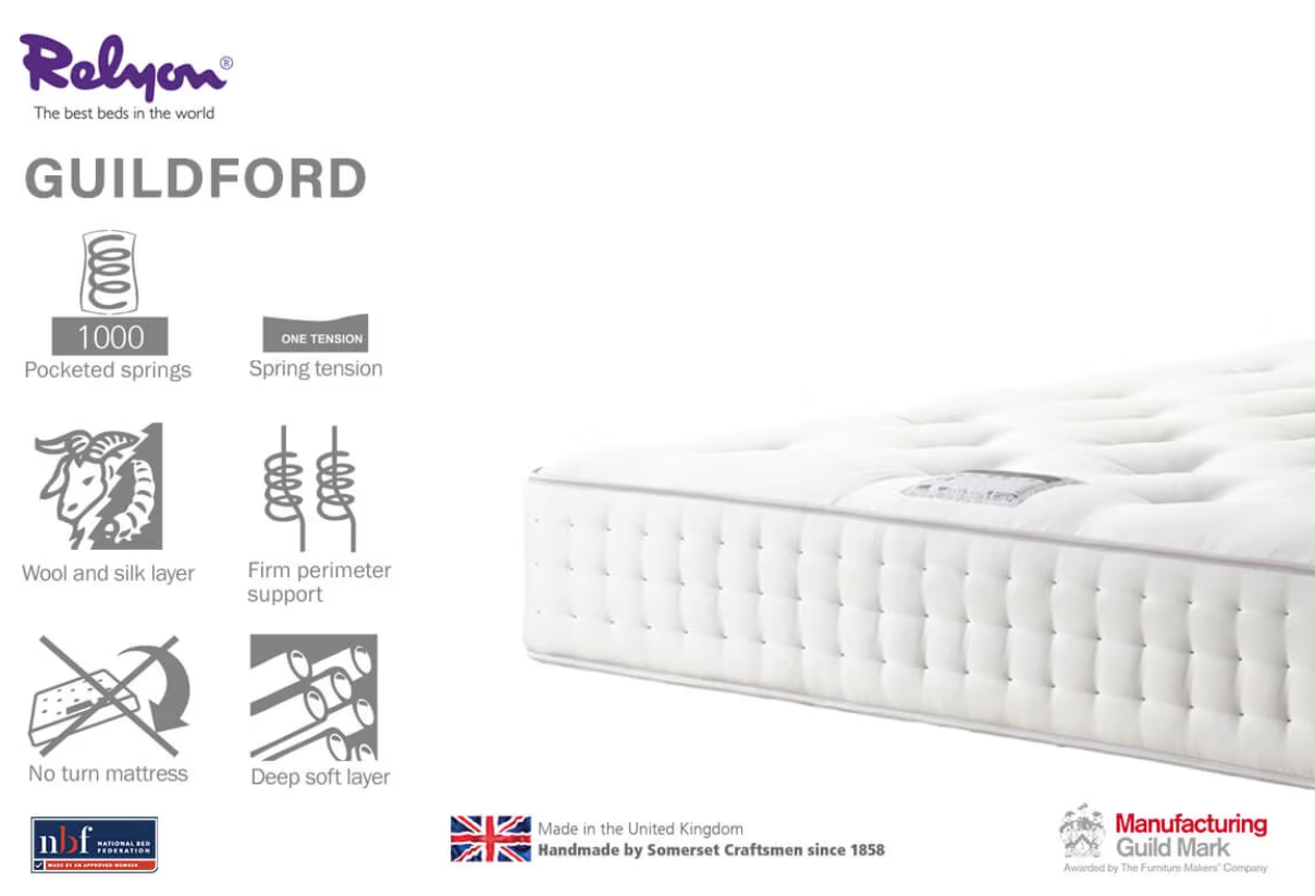 Relyon Guildford Natural Mattress -DOUBLE