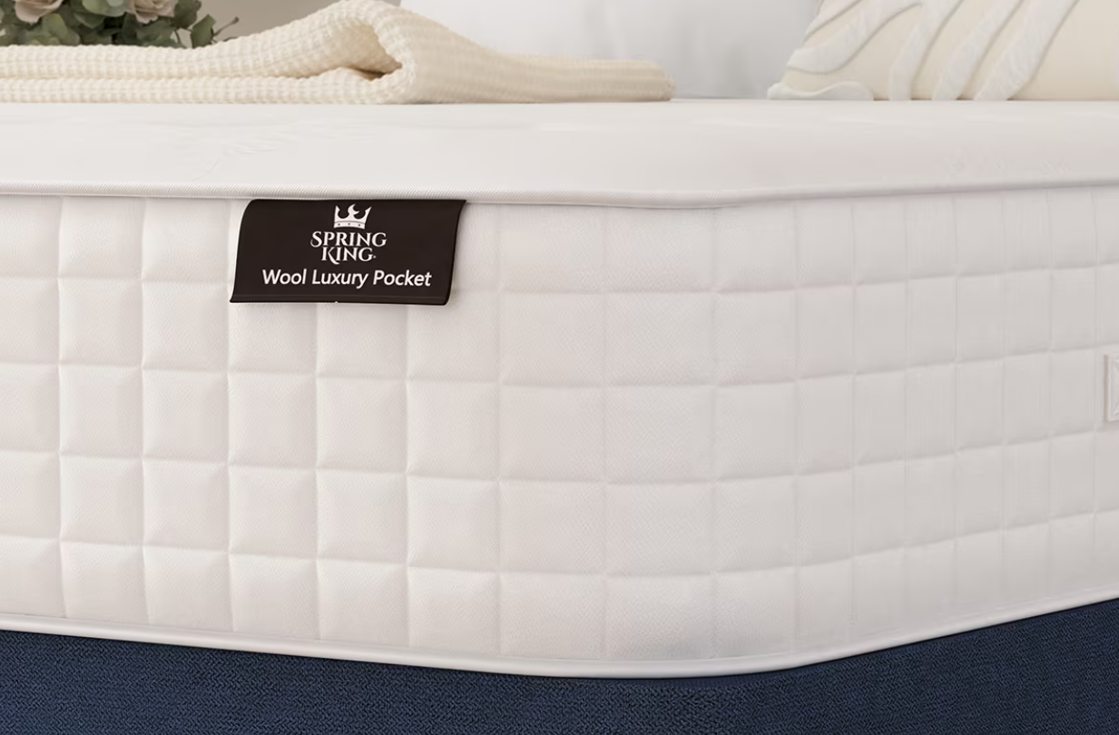 Spring King Wool Luxury Pocket Mattress-KING